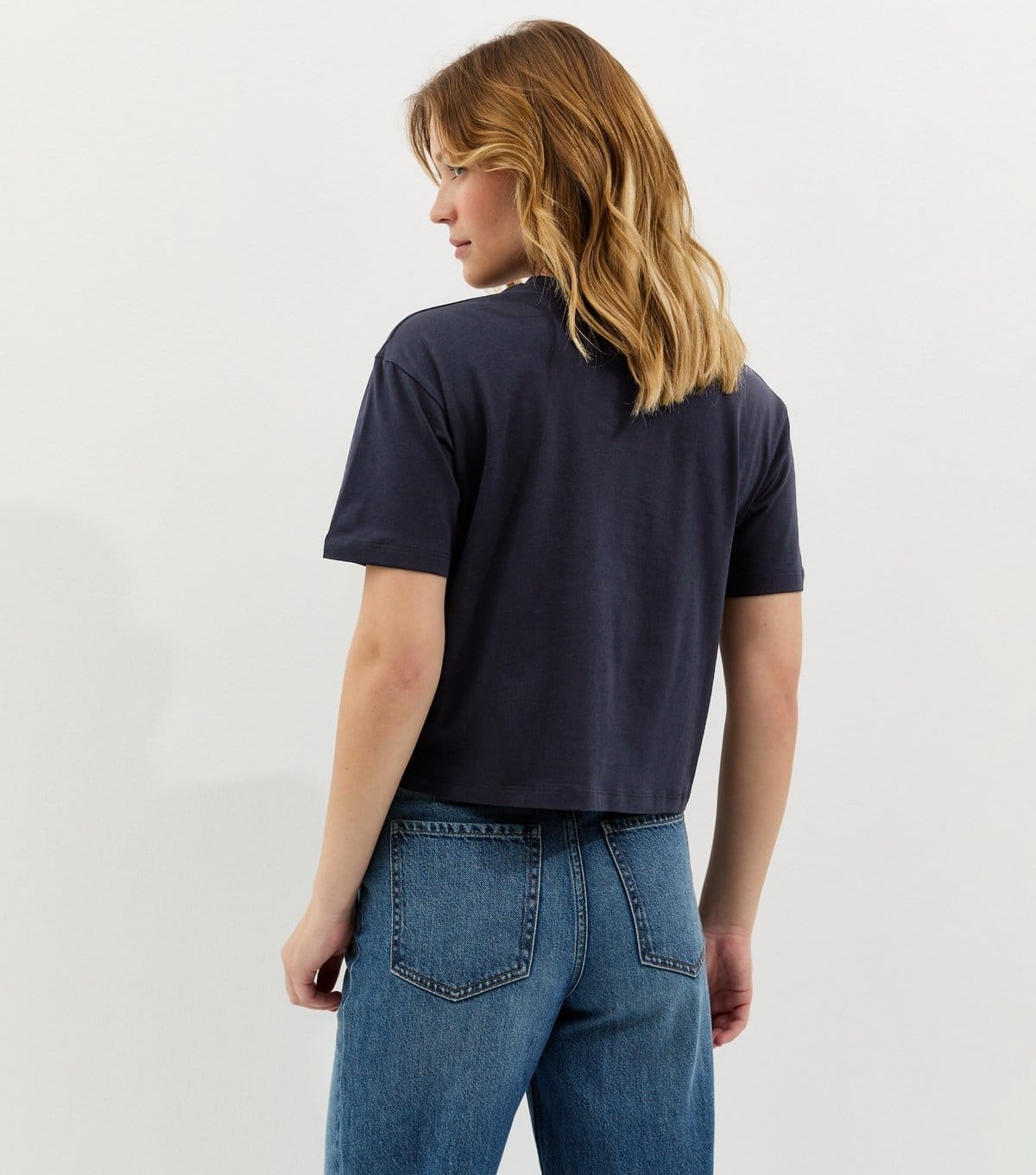 New Look Women's Navy Cotton Boxy T-Shirt New Look - 4