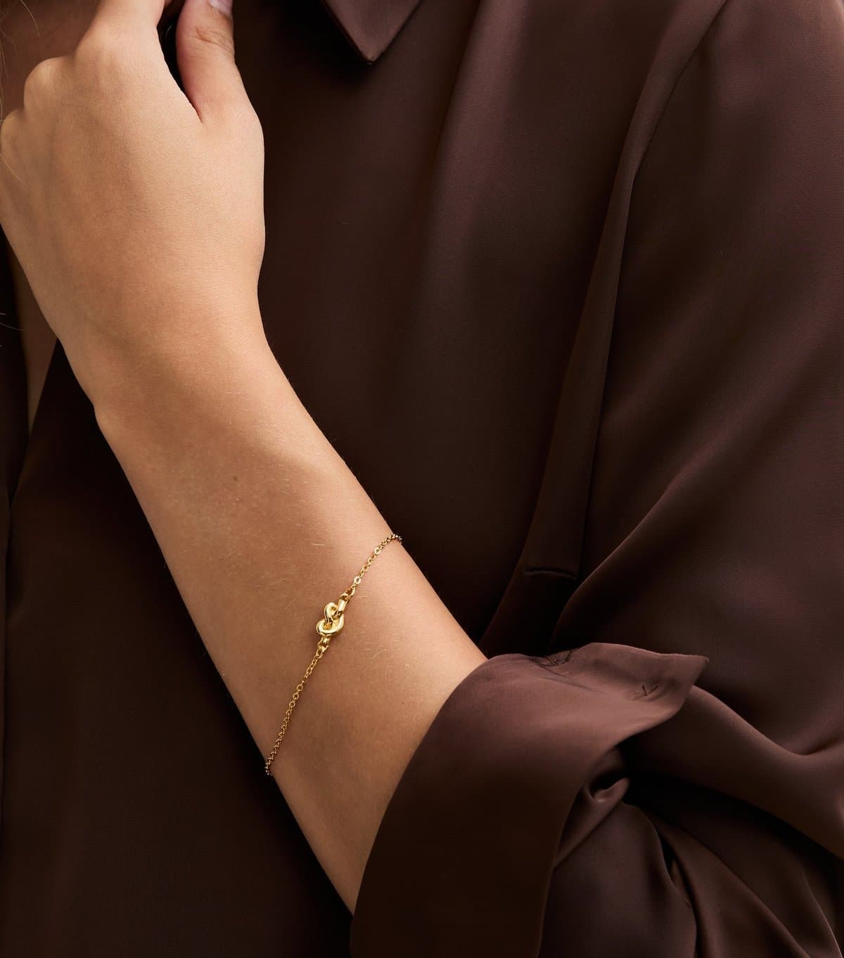 New Look 18ct Gold Plated Twist Knot Bracelet New Look