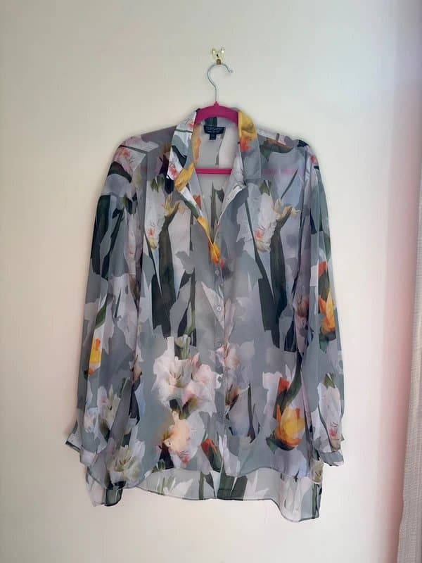 Topshop Vintage 00s Topshop chiffon Lily shirt uk16