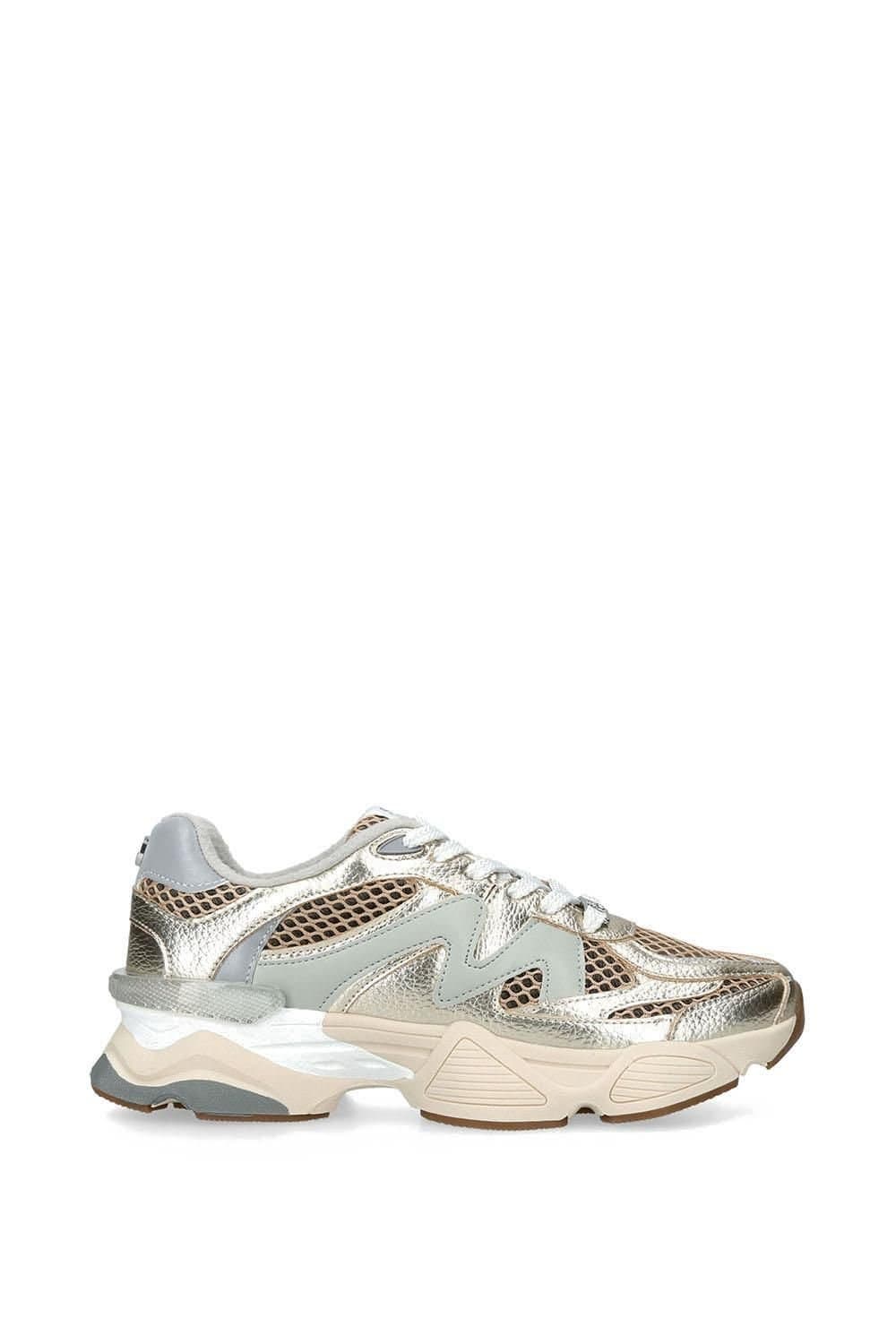 Steve Madden STEVE MADDEN Women's 'Speeder Gold' Fabric Trainers in Gold