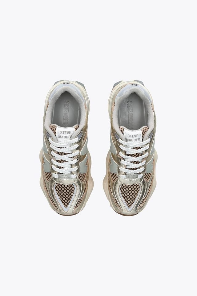 Steve Madden STEVE MADDEN Women's 'Speeder Gold' Fabric Trainers in Gold - 2