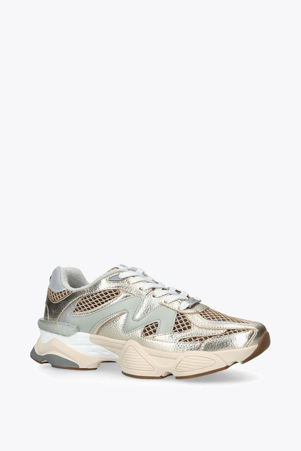 Steve Madden STEVE MADDEN Women's 'Speeder Gold' Fabric Trainers in Gold - 4