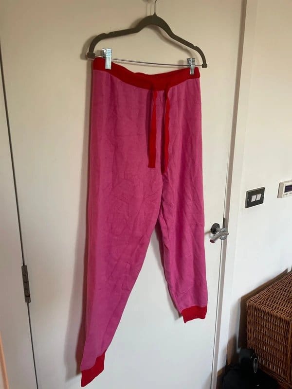 Never Fully Dressed Pink & Red Knitted Joggers