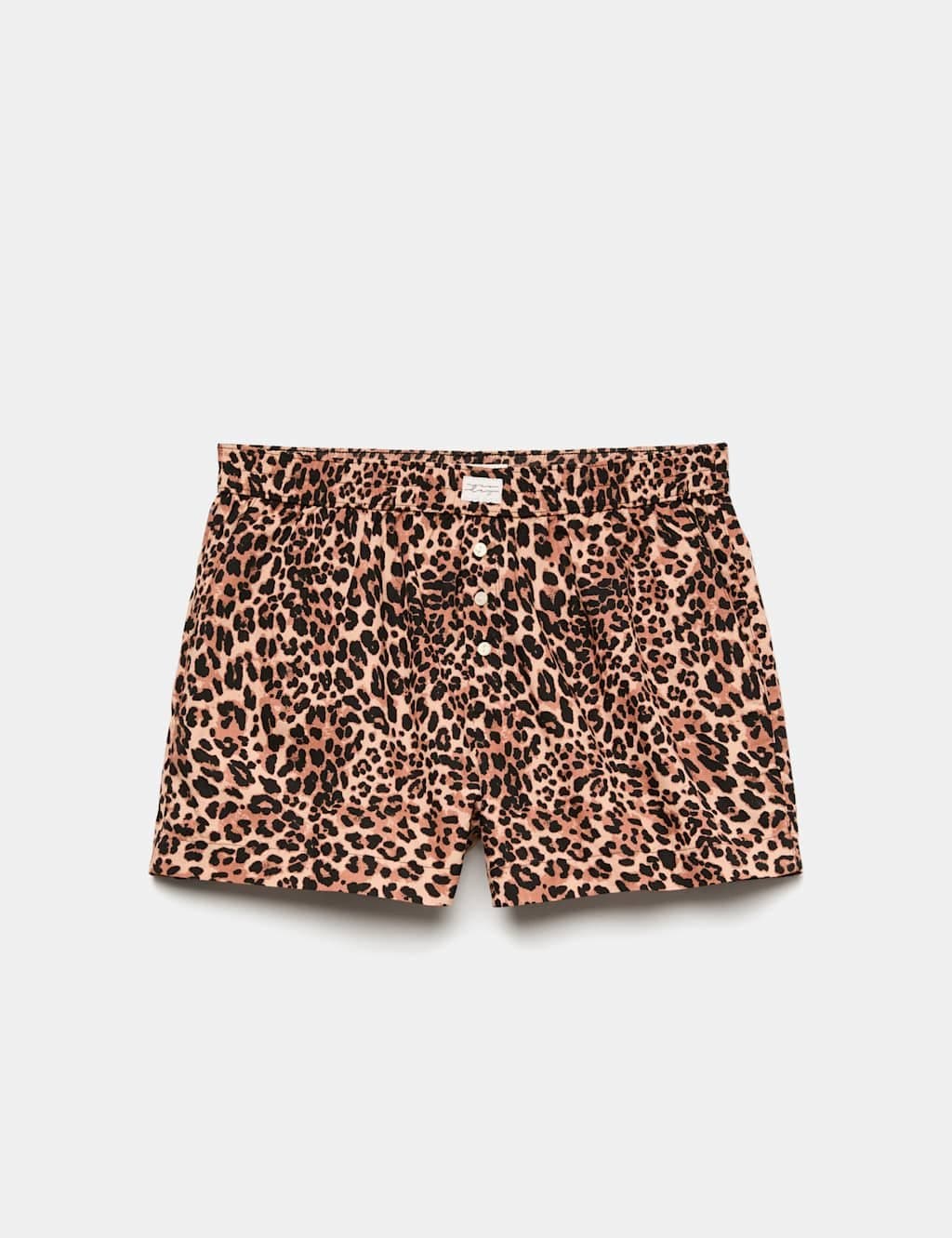 Marks & Spencer M&S Pure Cotton Animal Print Pyjama Shorts Brown Mix