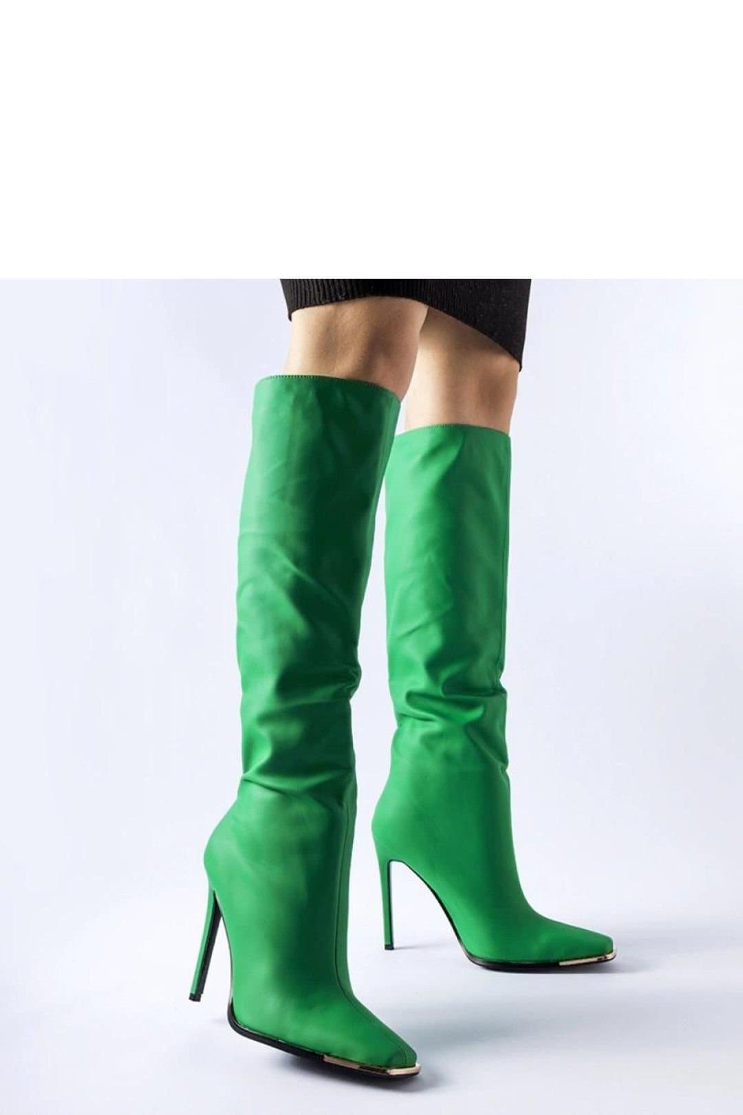 Love Lace Love Lace Green Patent Leather Stiletto Boots