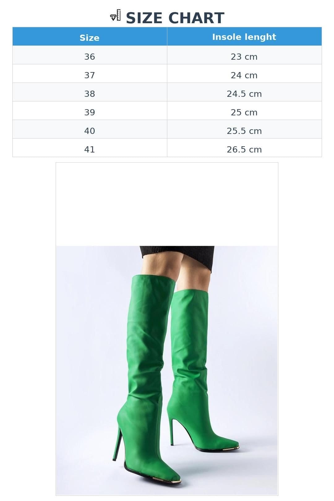 Love Lace Love Lace Women's Conjunto Square Toe Stiletto Heel Insulated Slip On Boots in Green - 4
