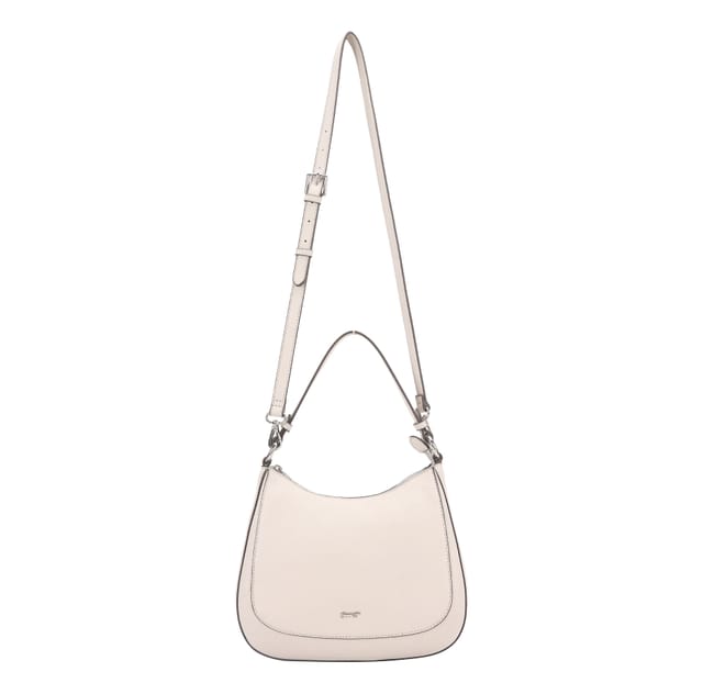 Paul Costelloe Paul Costelloe Women's Lovisa Leather Shoulder Bag in Light Grey - 2