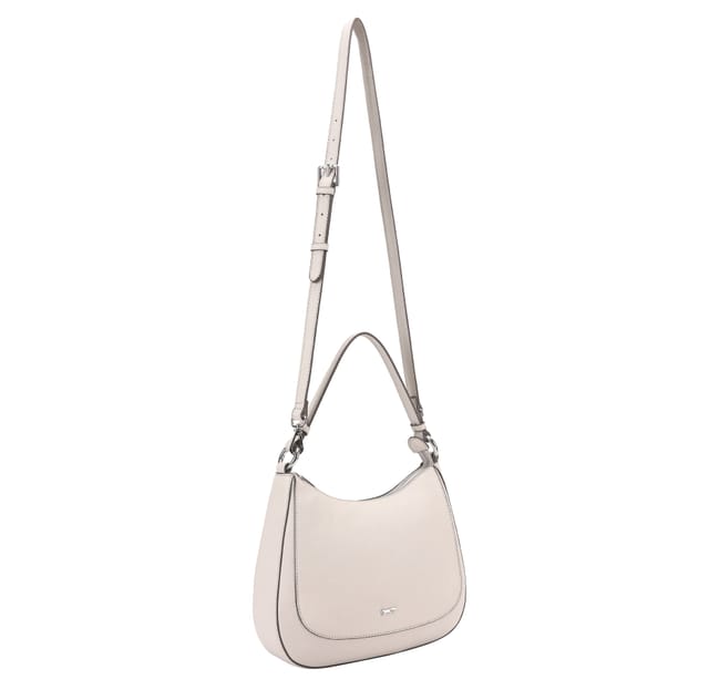 Paul Costelloe Paul Costelloe Women's Lovisa Leather Shoulder Bag in Light Grey - 3