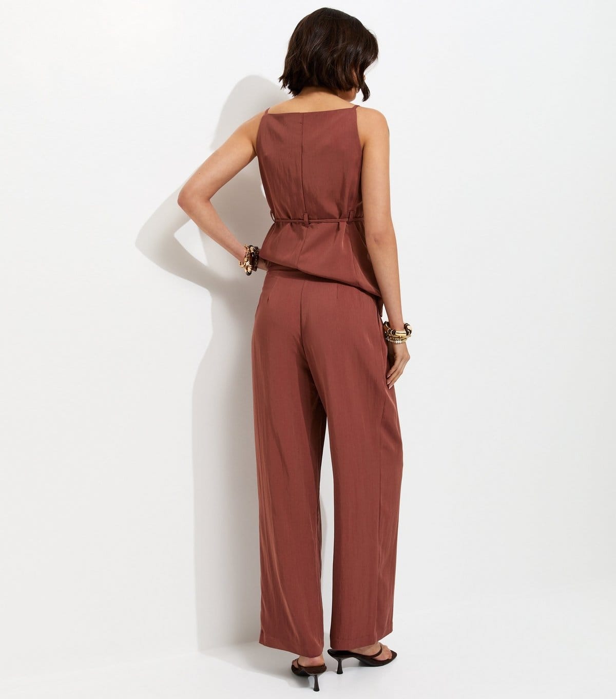 New Look Women's Rust Tailored Wide Leg Trousers New Look - 4