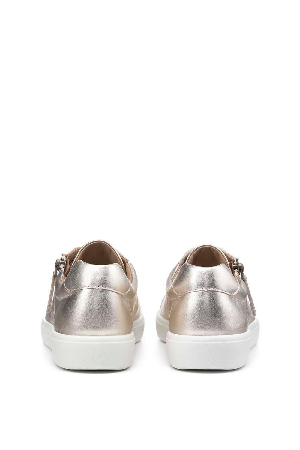 Hotter Hotter Women's Wide Fit 'Chase II' Deck Shoes in Metallic Gold - 4