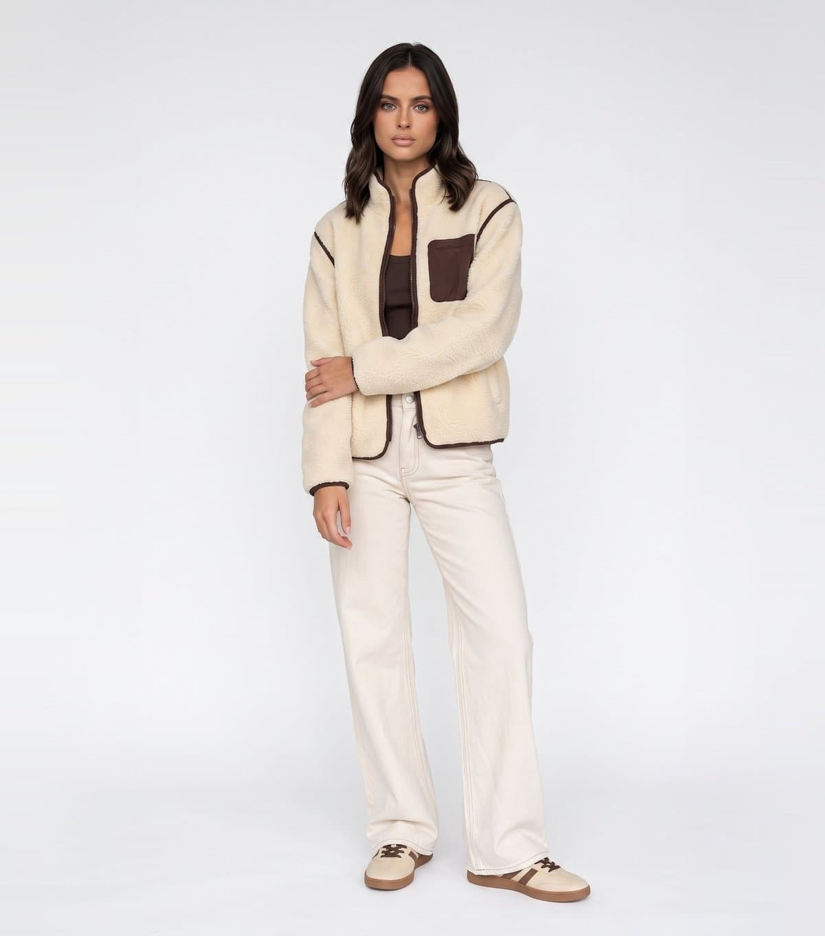 Urban Bliss Women's Stone Fleece Jacket Urban Bliss New Look