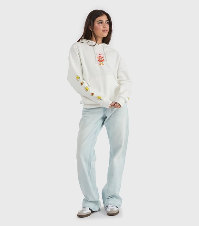 Skinnydip Women's White Strawberry Shortcake Embroidered Hoodie Skinnydip New Look - 2