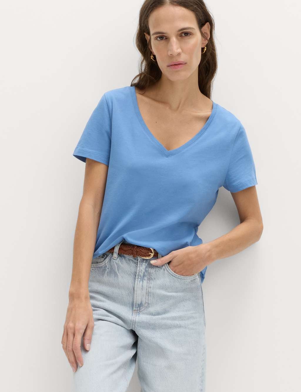 Marks & Spencer M&S 4 Pack Pure Cotton V-Neck T-Shirts Multi - 2