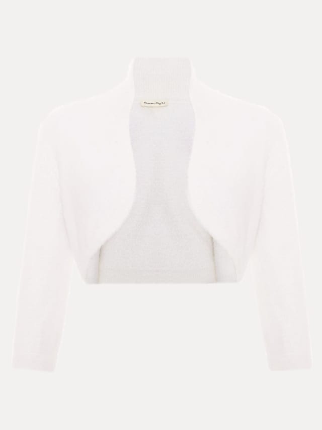 Phase Eight Phase Eight Women's Fay Fluffy 3/4 Length Sleeve Bolero in Warm White - 2