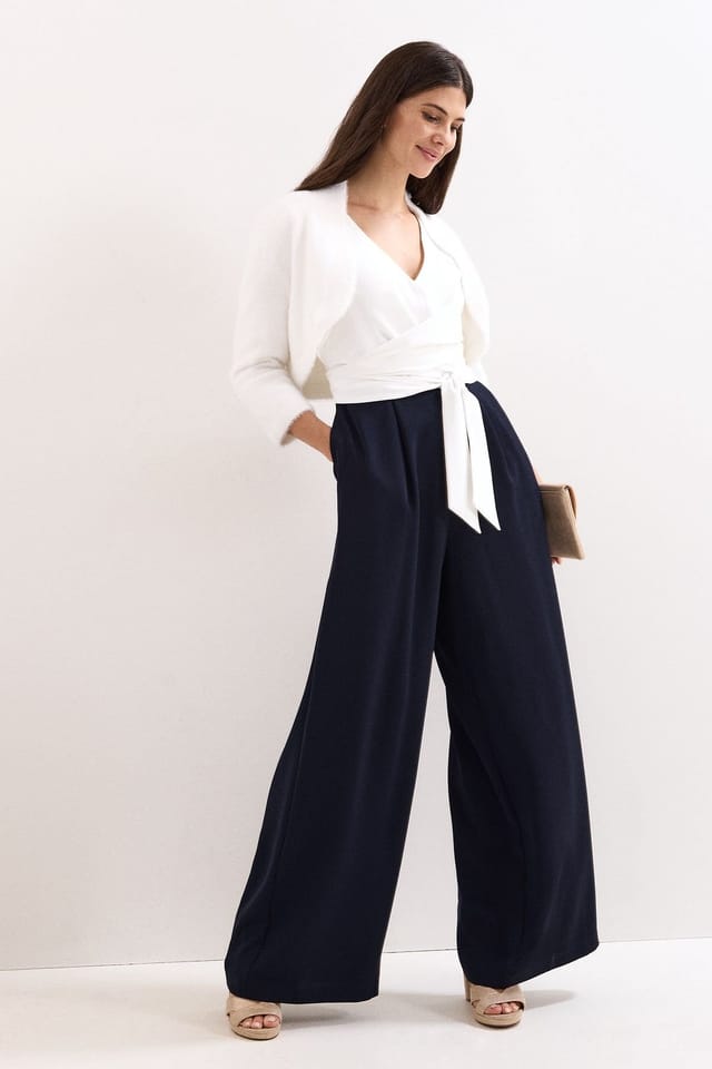 Phase Eight Phase Eight Women's Fay Fluffy 3/4 Length Sleeve Bolero in Warm White - 3