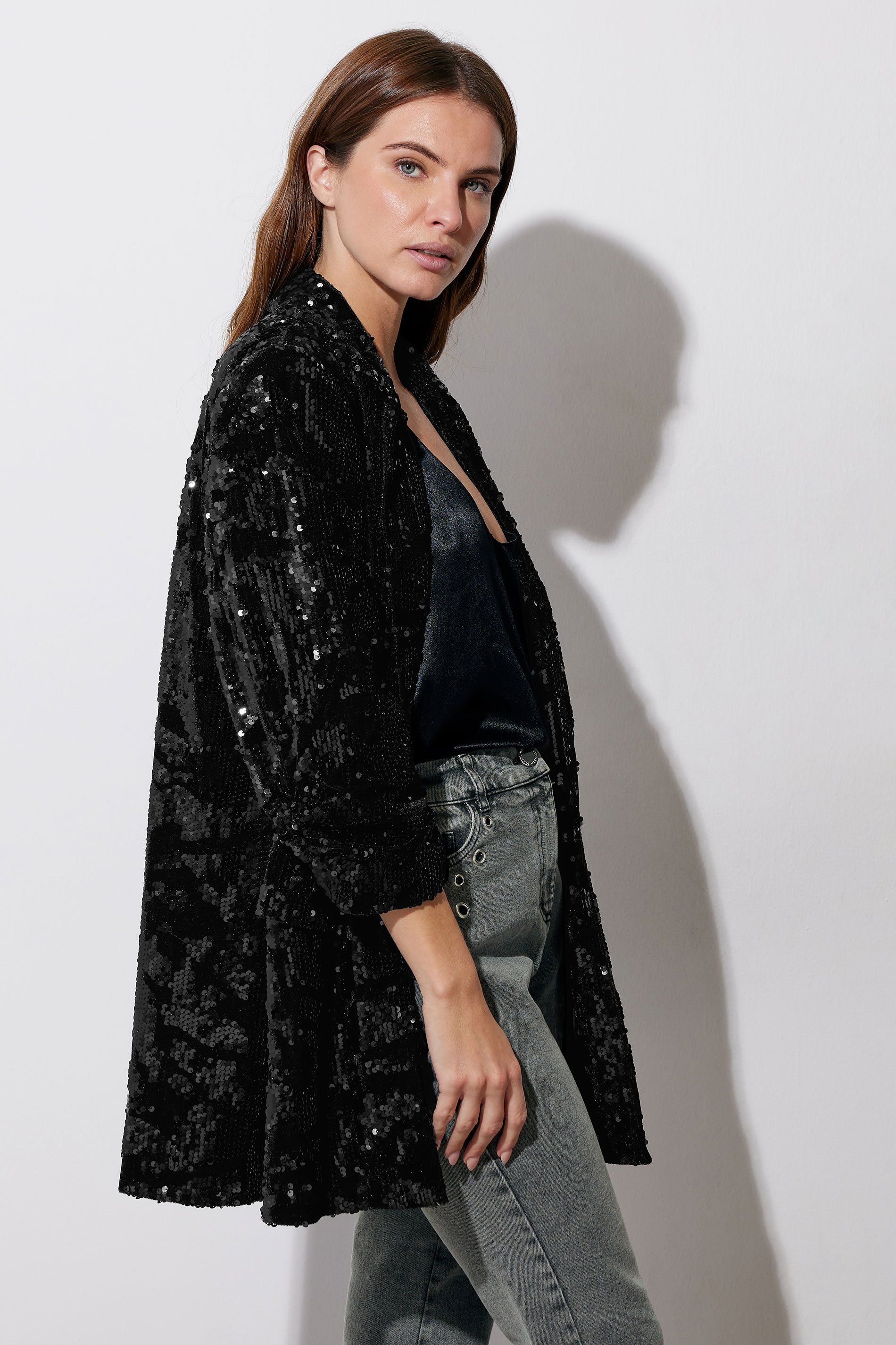 Star By Julien Macdonald Star by Julien Macdonald Women's Sequin Tailored Blazer in Black - 4