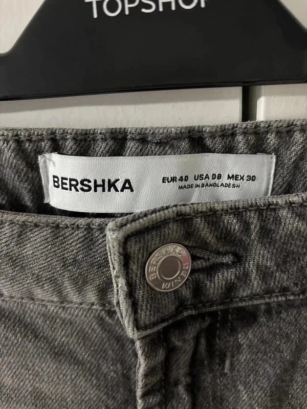 Bershka Bershka grey wide leg viral jeans size 10 12