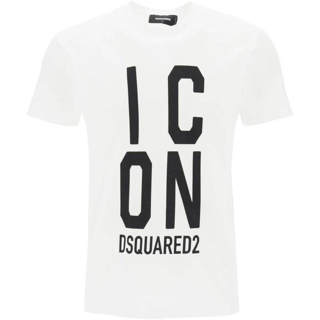 Dsquared2 Men's Bold Icon Logo Cool Fit White T-Shirt