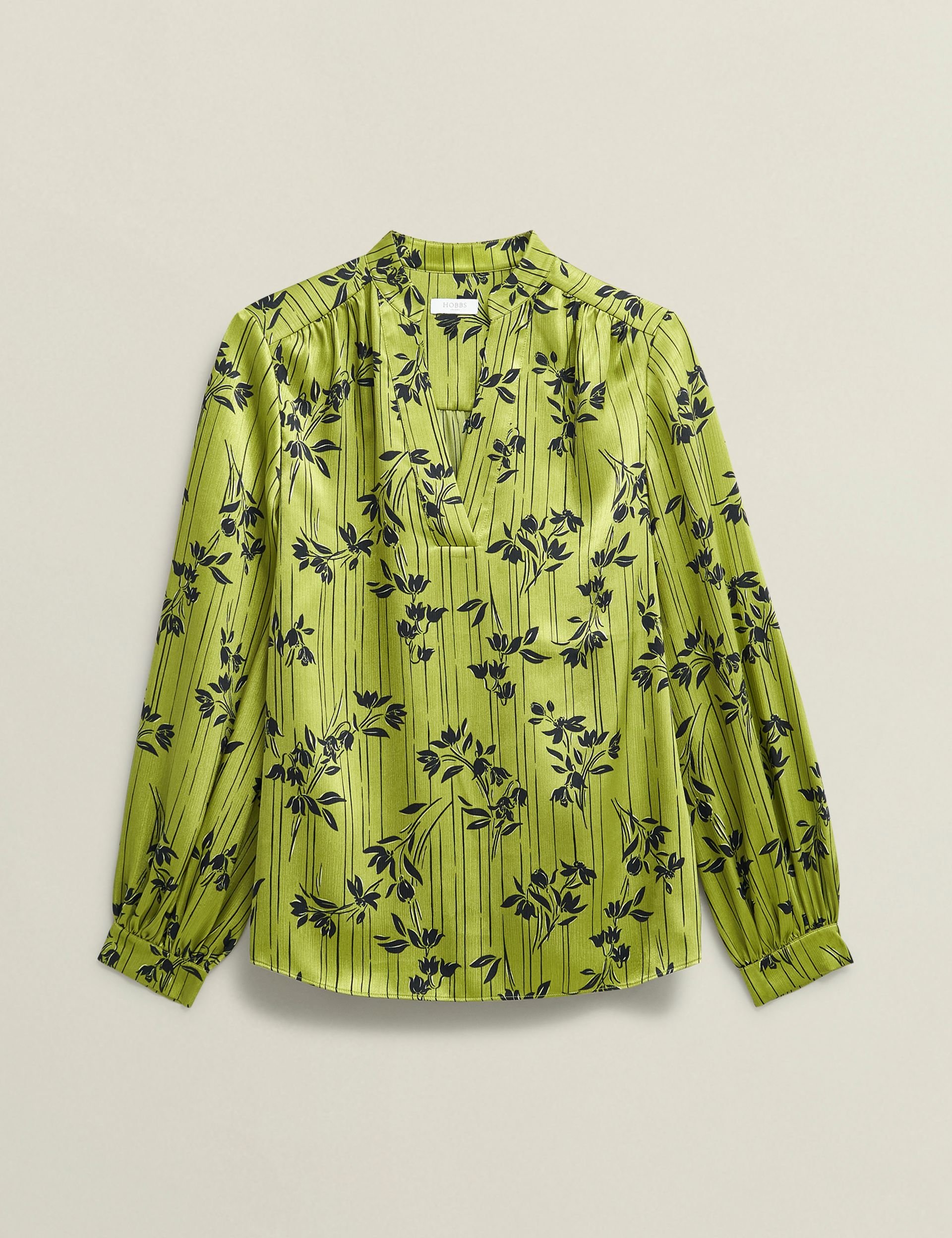 Hobbs London Hobbs London Women's Fara Blouse in Lime - 2