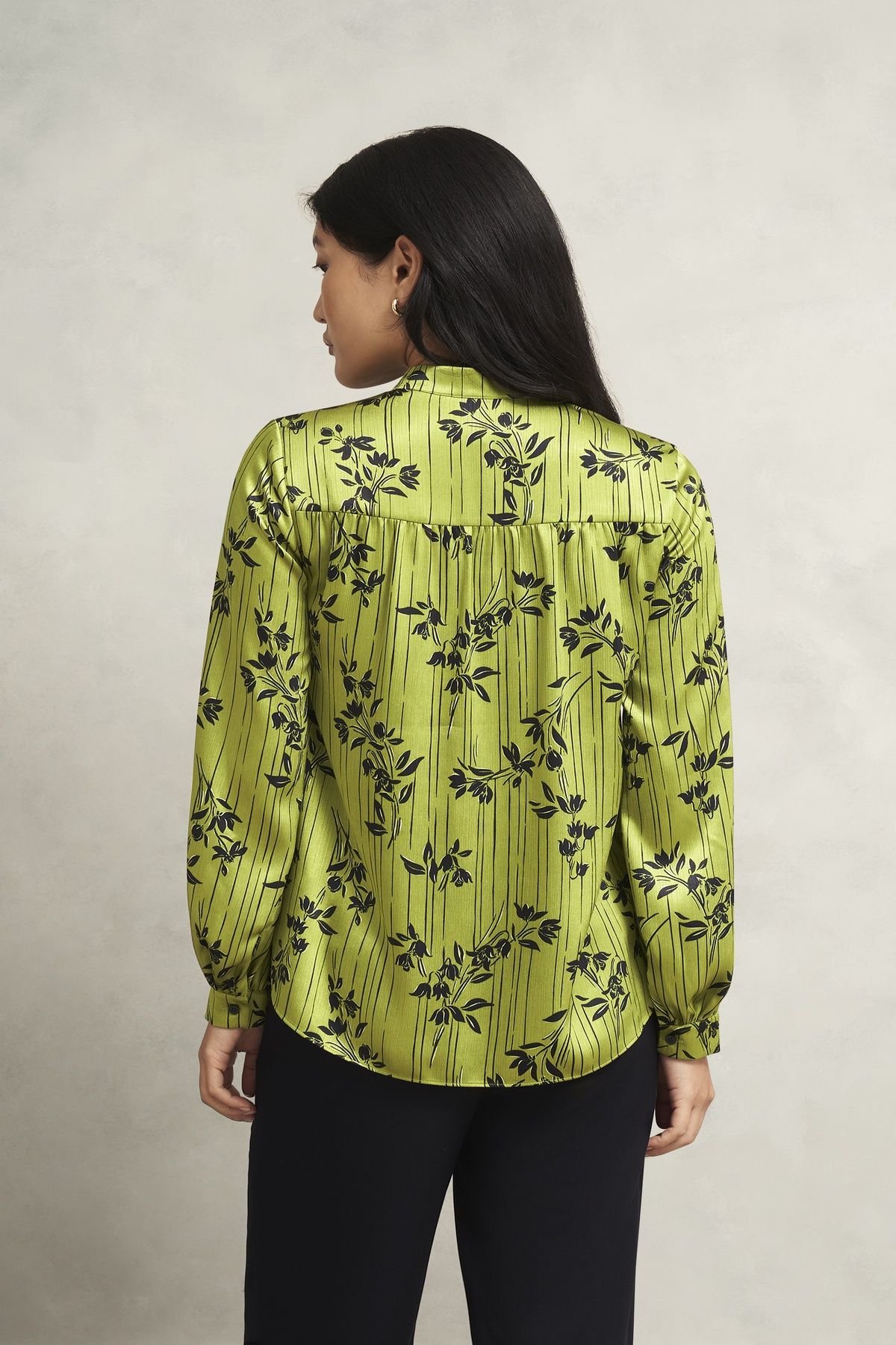 Hobbs London Hobbs London Women's Fara Blouse in Lime - 4