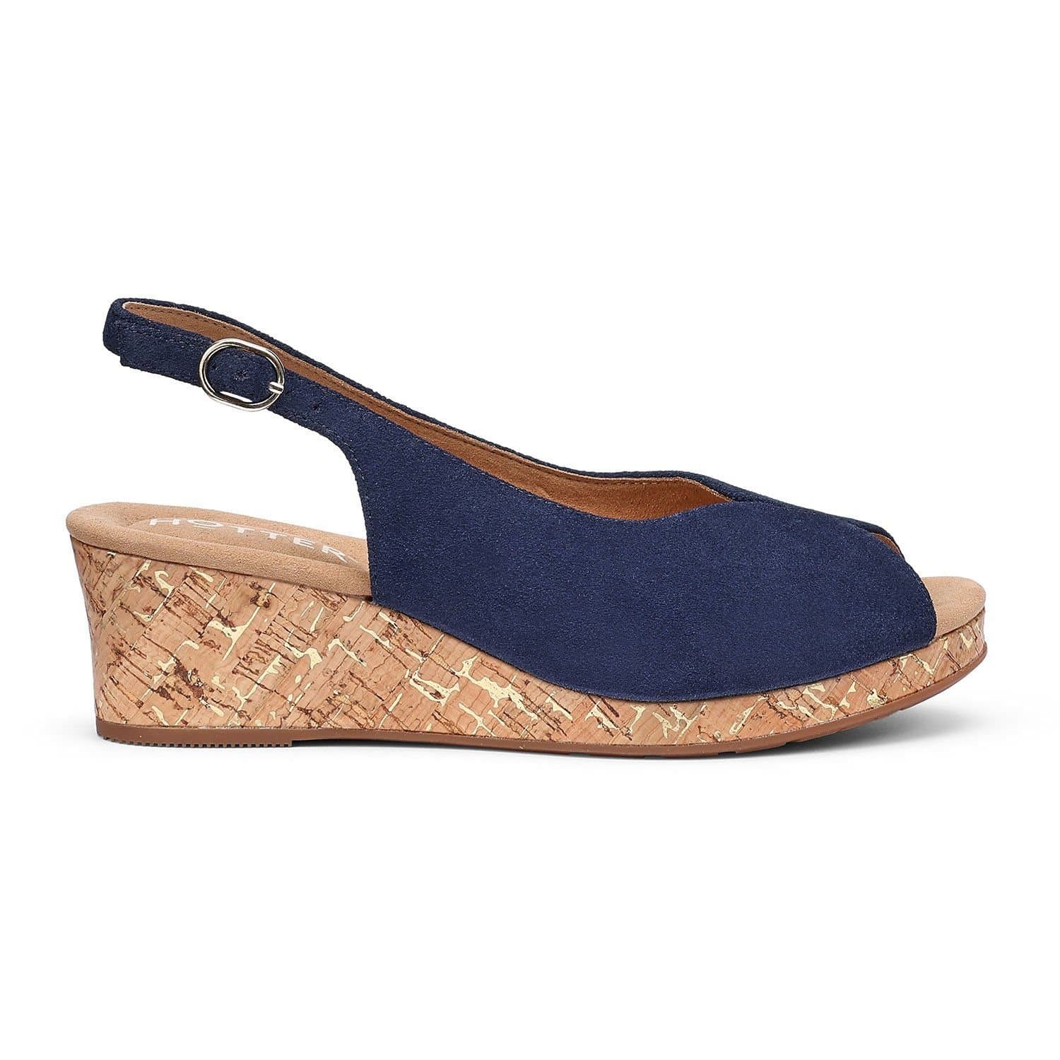 Hotter Hotter Women's 'Atlantic' Wedge Sandals in Navy