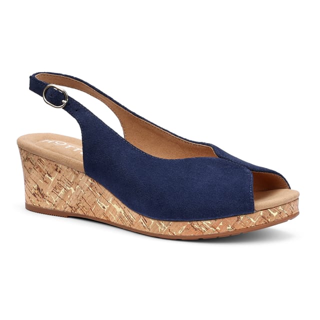 Hotter Hotter Women's 'Atlantic' Wedge Sandals in Navy - 2
