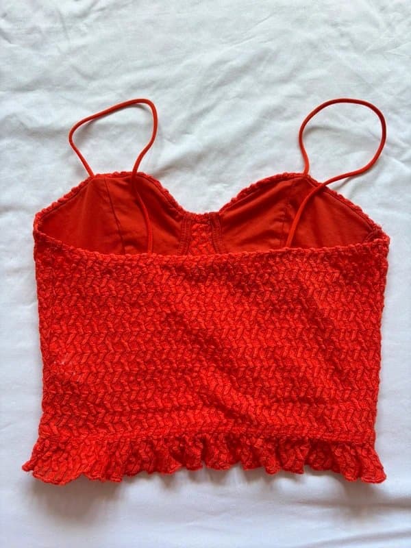 Bershka Bershka orangy red crop top