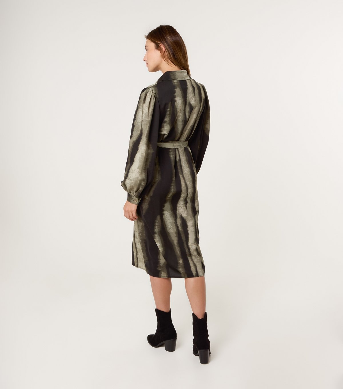 Blue Vanilla Women's Khaki Shirt Midi Dress Blue Vanilla New Look - 4