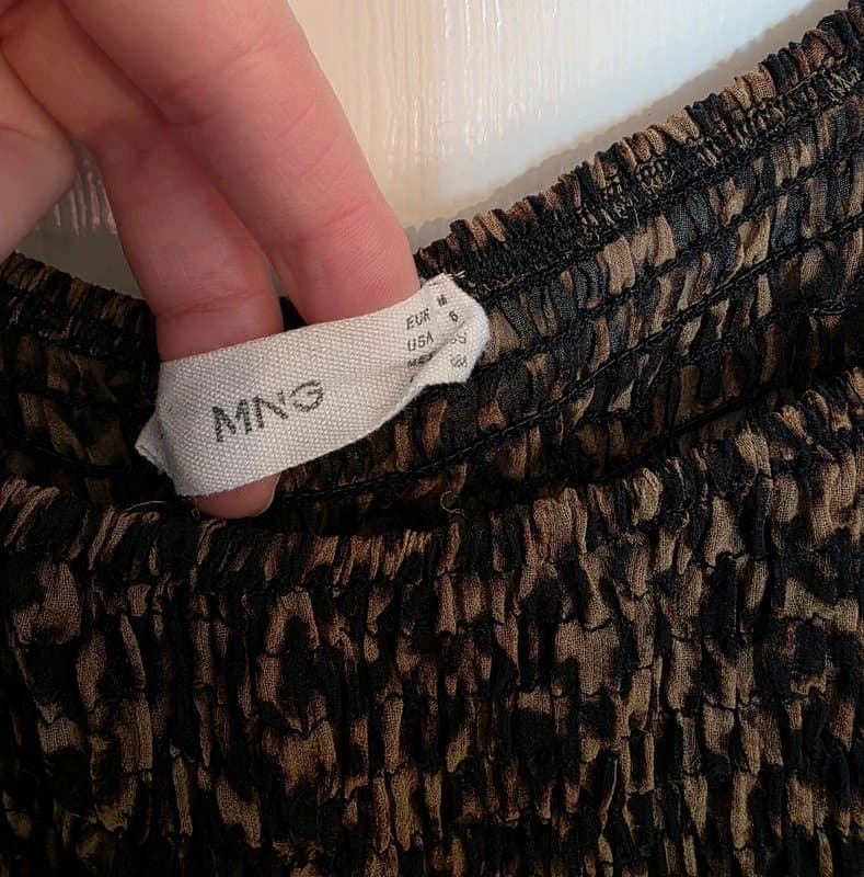 Mango Mango Leopard Print Sheer Midi Dress