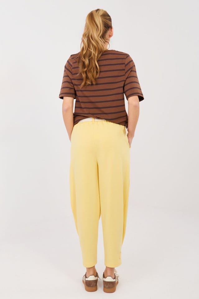Love Lace Love Lace Women's Butter Soft High Waist Tapered Sweatpants in Yellow - 3