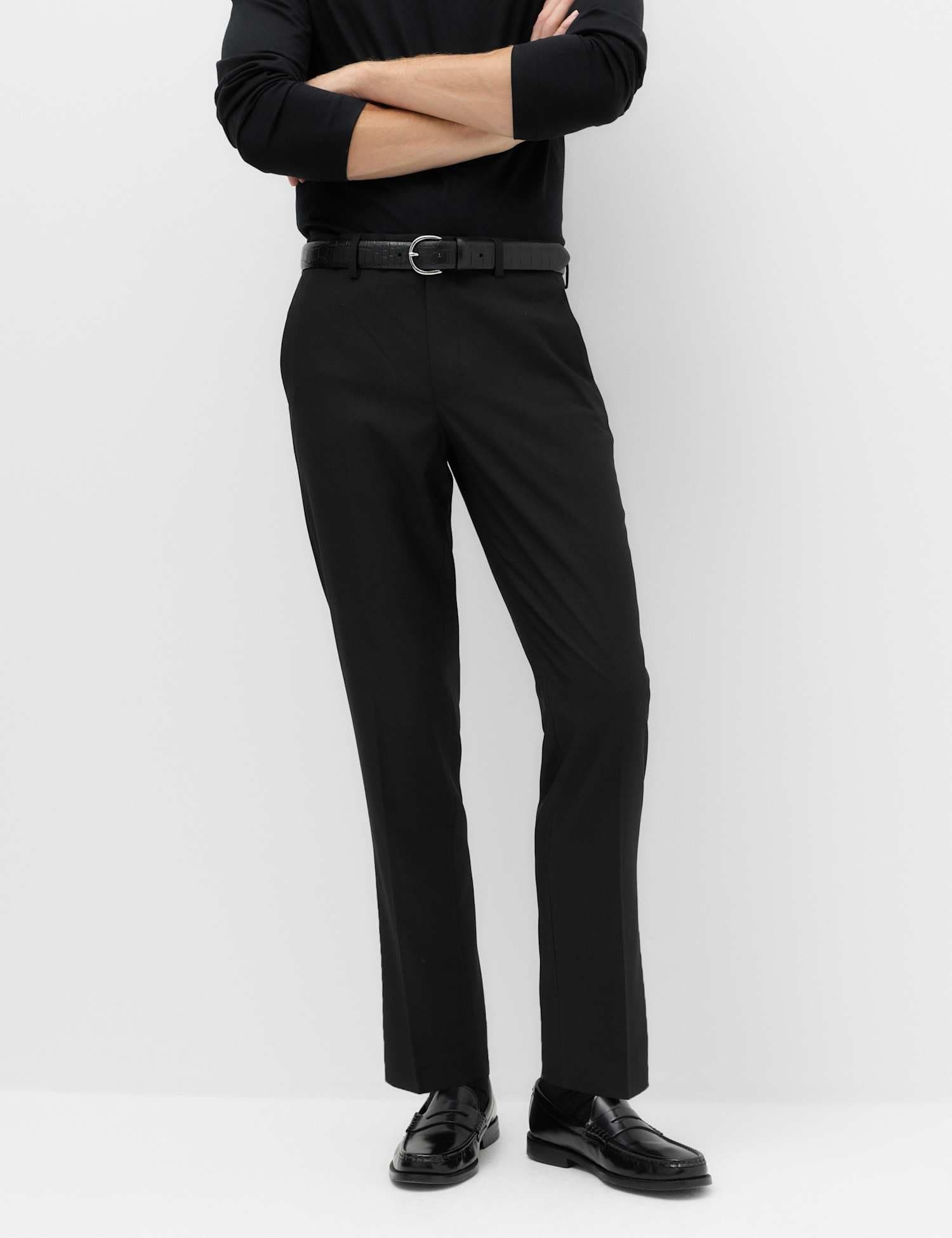 Marks & Spencer M&S Slim Fit Stretch Ultimate Suit Trousers Black