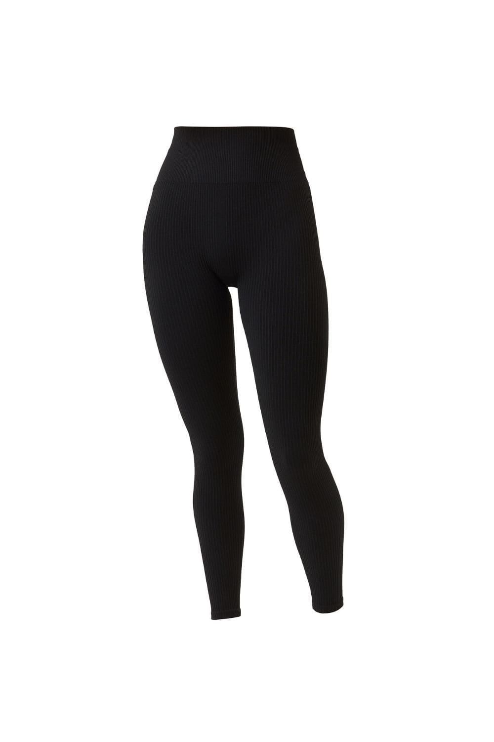 Bjorn Borg Black Ribbed Footless Tights