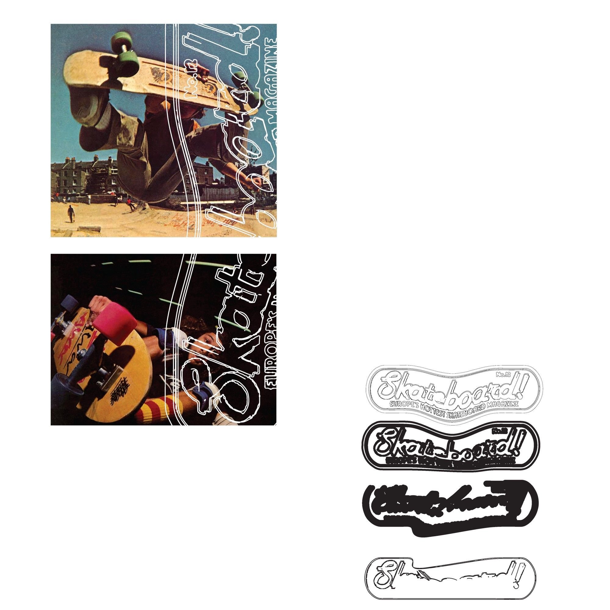 Skateboard! Skateboard! Men's Magazine Photograph T-Shirt in White - 3