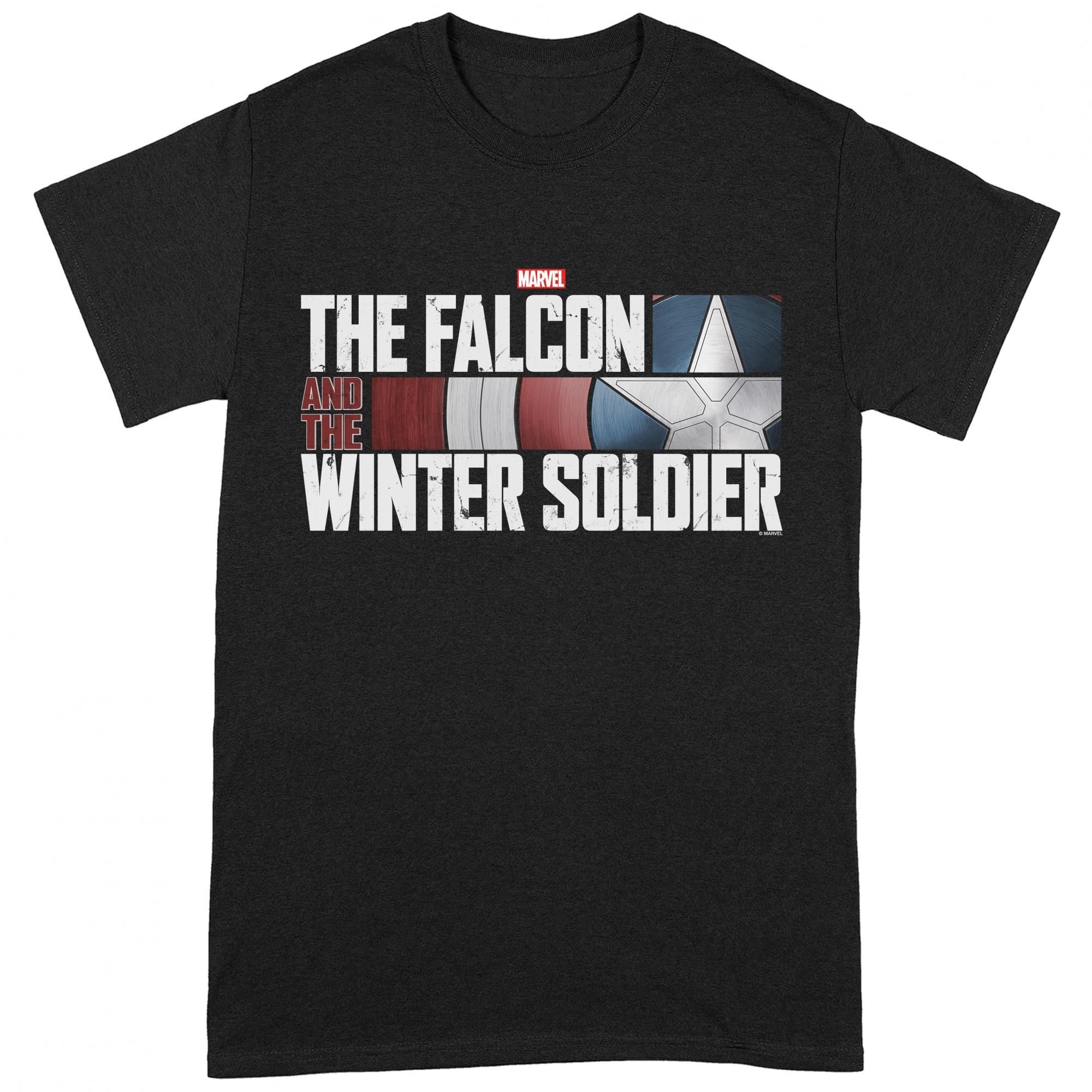 The Falcon and The Winter Soldier The Falcon and The Winter Soldier Men's Action HR Logo T-Shirt in Black - 2