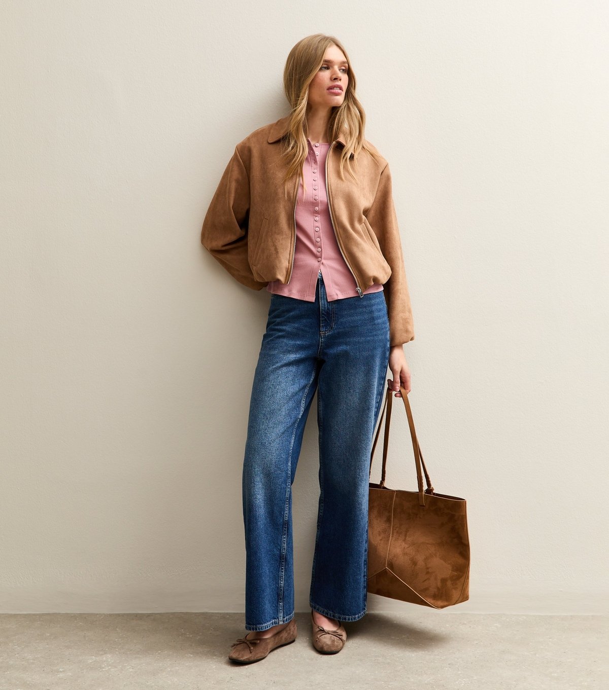 New Look Women's Light Pink Button Through Baby Tee New Look - 3