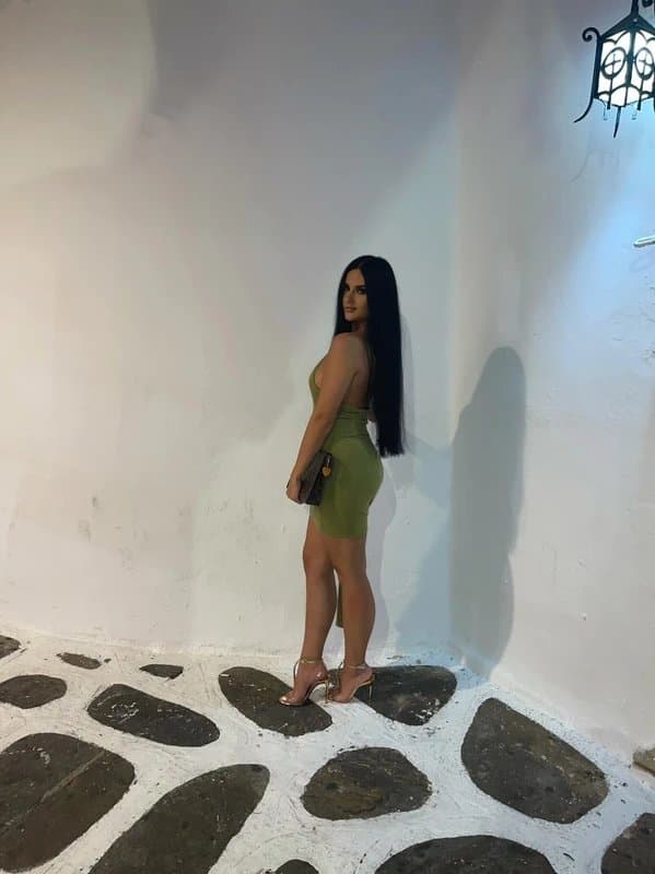 ASOS Asos LUXE olive halter neck dress in olive size 8