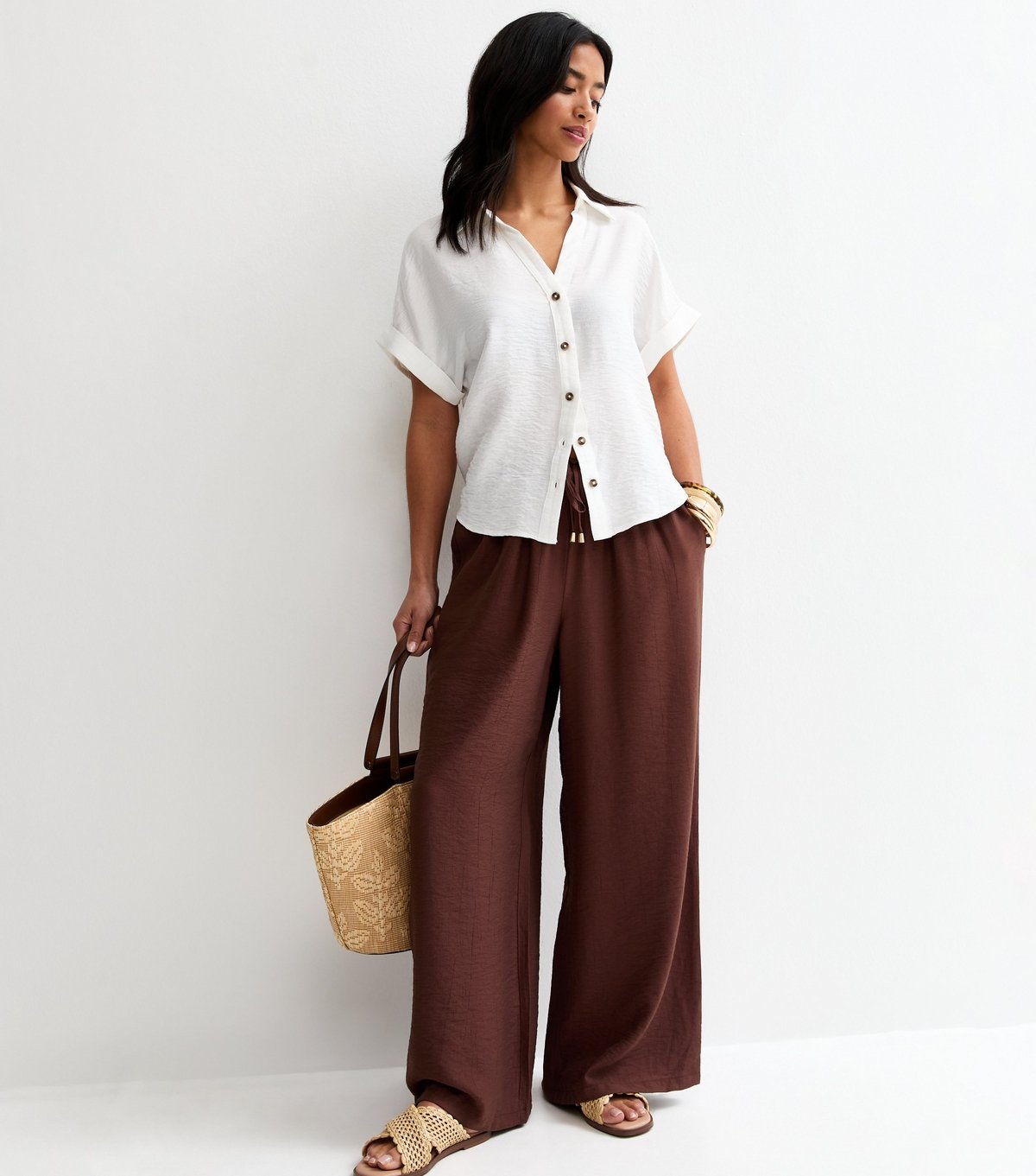 New Look Women's Petite White Short Sleeve Shirt New Look - 3