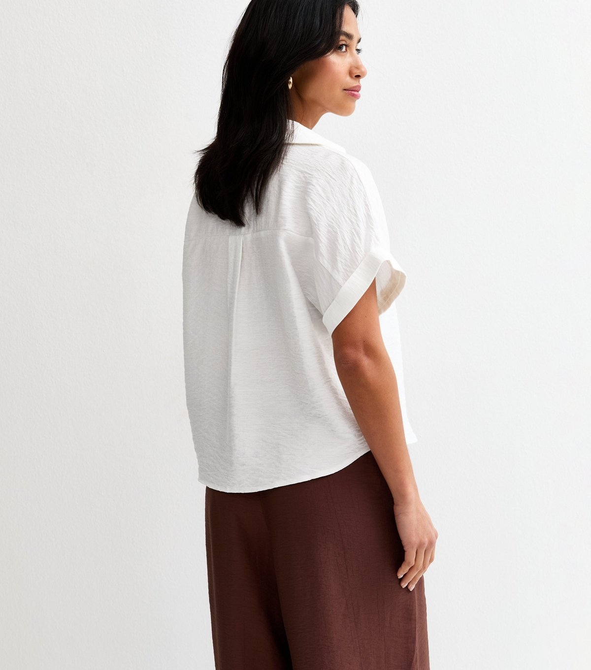 New Look Women's Petite White Short Sleeve Shirt New Look - 4