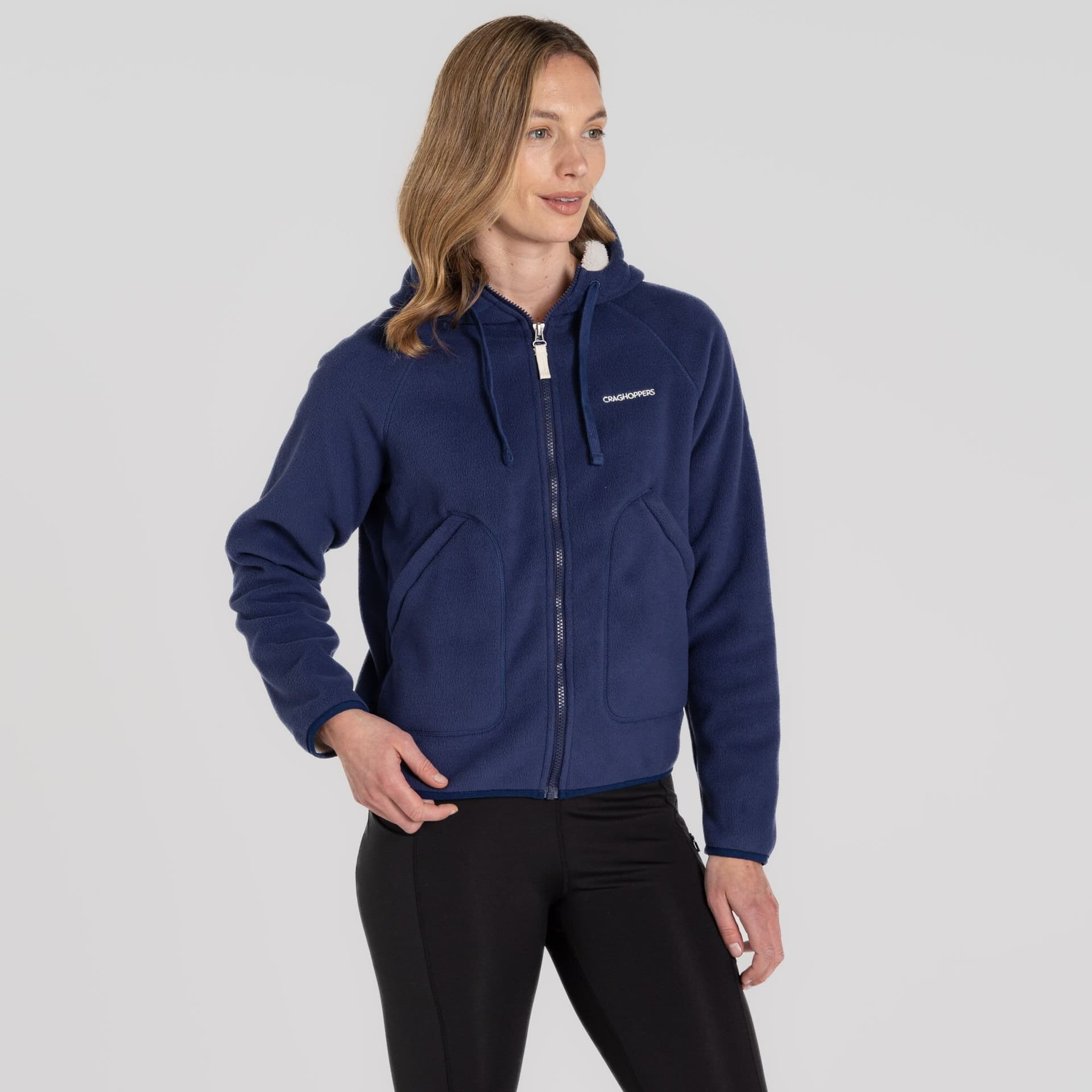 Craghoppers Craghoppers Dark Navy Hooded Full Zip Fleece Jacket
