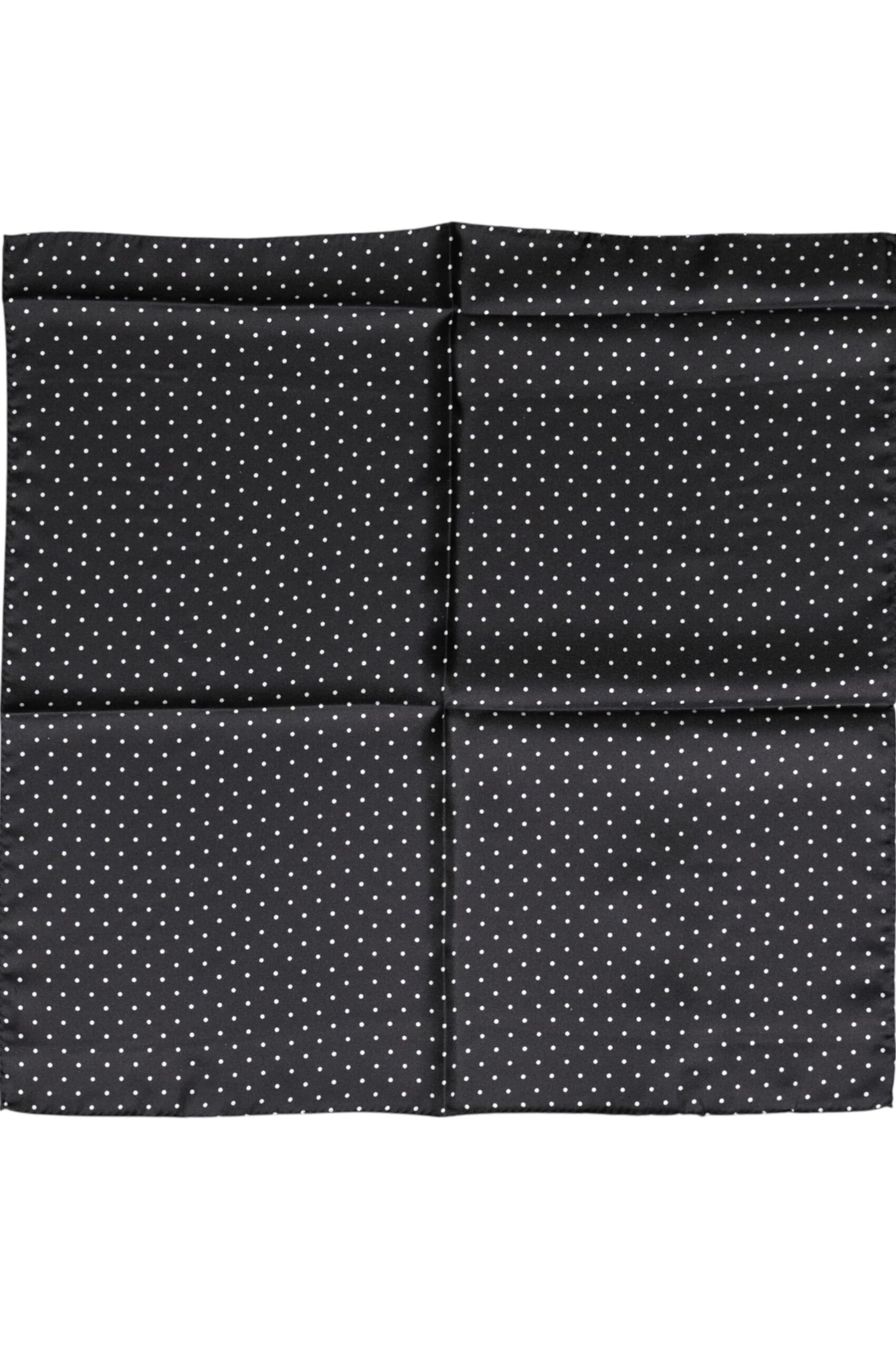 Dolce & Gabbana Dolce & Gabbana Women's Polka Dot Silk Square Foulard Scarf in Black