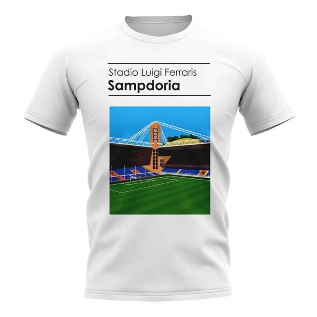 Sampdoria Sampdoria Men's Stadio Luigi Ferraris Stadium T-Shirt in White - 2