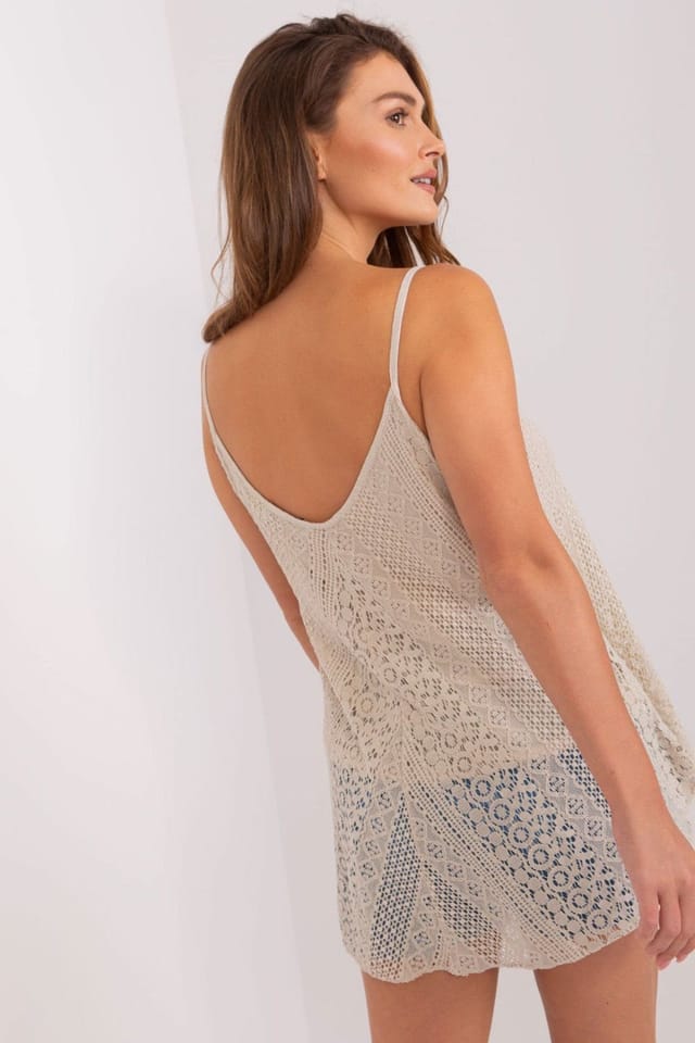Love Lace Love Lace Women's Lined Lace Sweetheart Top in Beige - 3