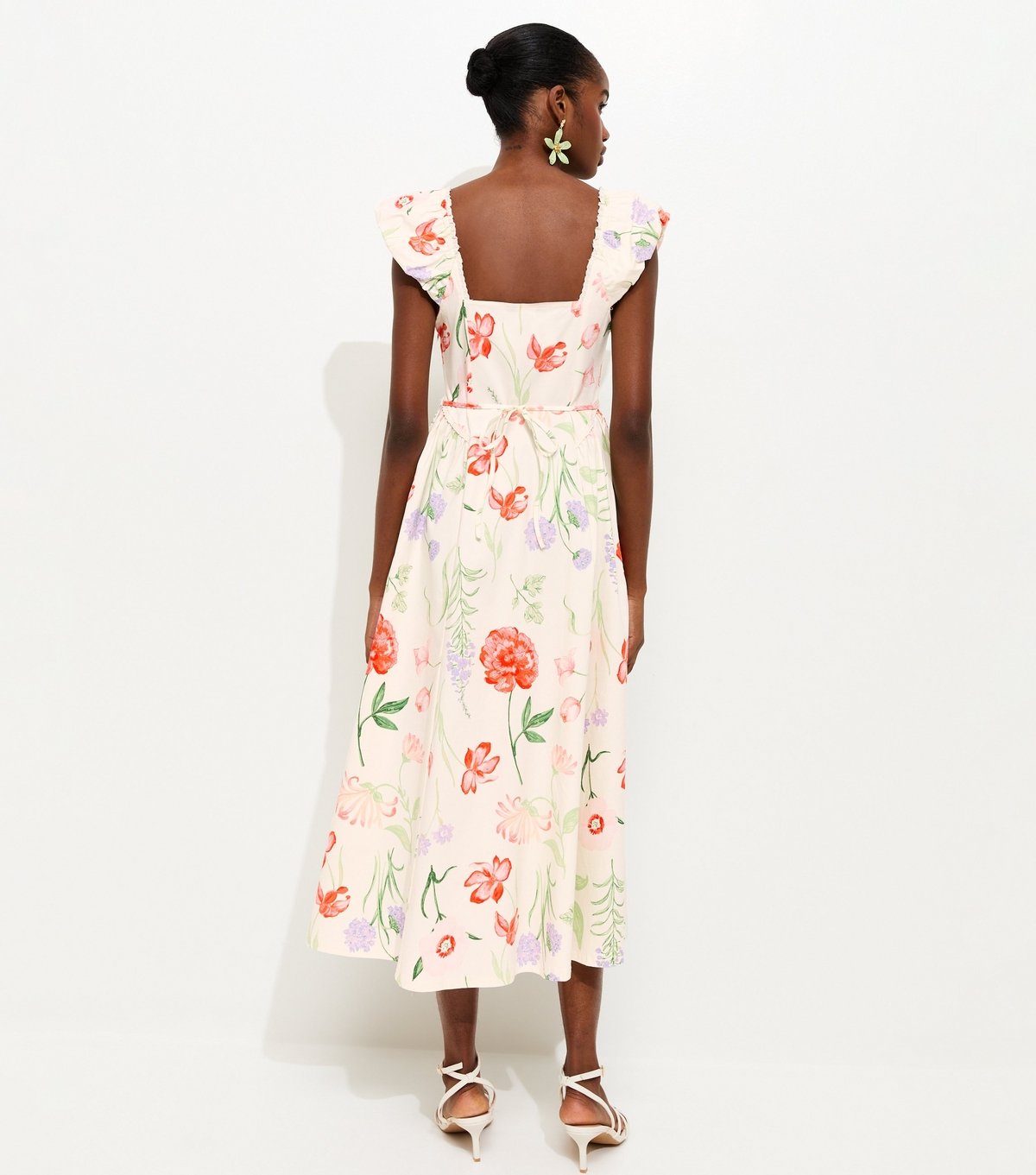 New Look Women's White Floral Print Corset Midi Dress New Look - 4