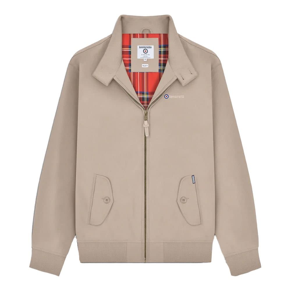 Lambretta Lambretta Men's Shower Resistant Harrington Jacket in Stone