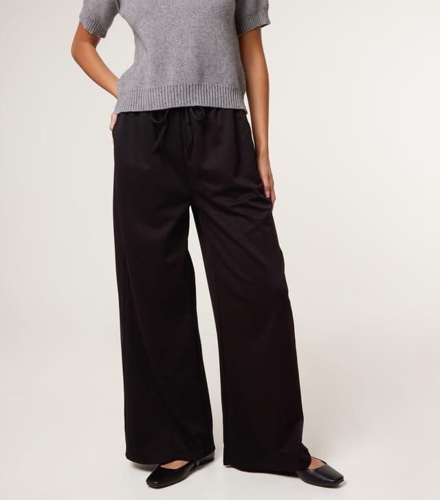 Blue Vanilla Women's Black Wide Leg Trousers Blue Vanilla New Look - 2