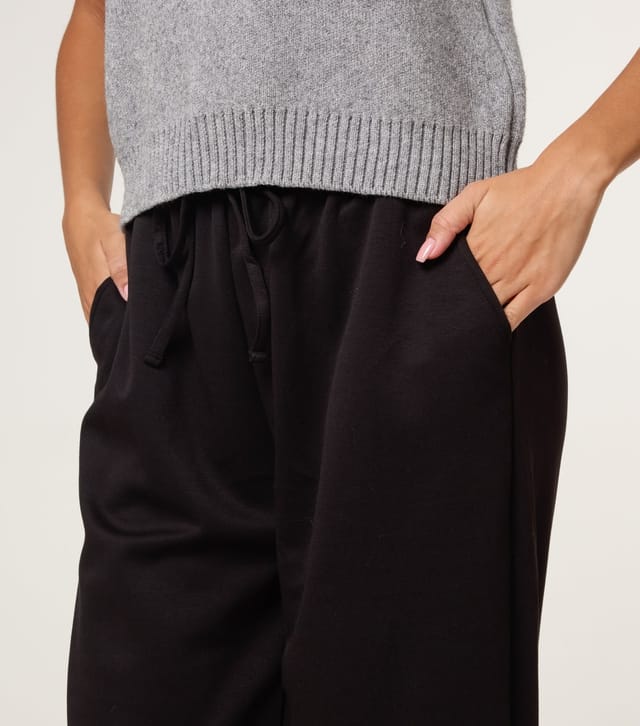 Blue Vanilla Women's Black Wide Leg Trousers Blue Vanilla New Look - 3