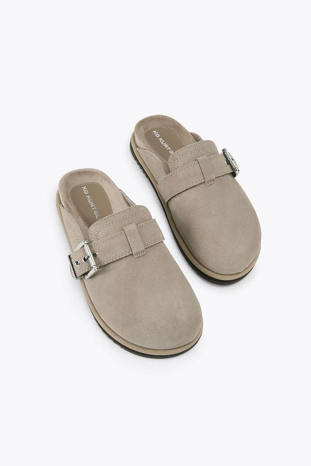 KG Kurt Geiger KG Kurt Geiger Women's 'Nightly' Suede Flats in Taupe - 2