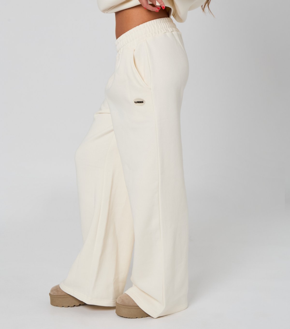 Urban Bliss Women's Cream Branded Wide Leg Joggers Urban Bliss New Look - 3