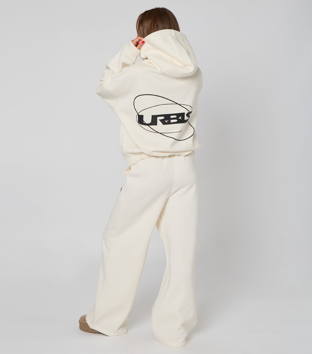 Urban Bliss Women's Cream Branded Wide Leg Joggers Urban Bliss New Look - 4