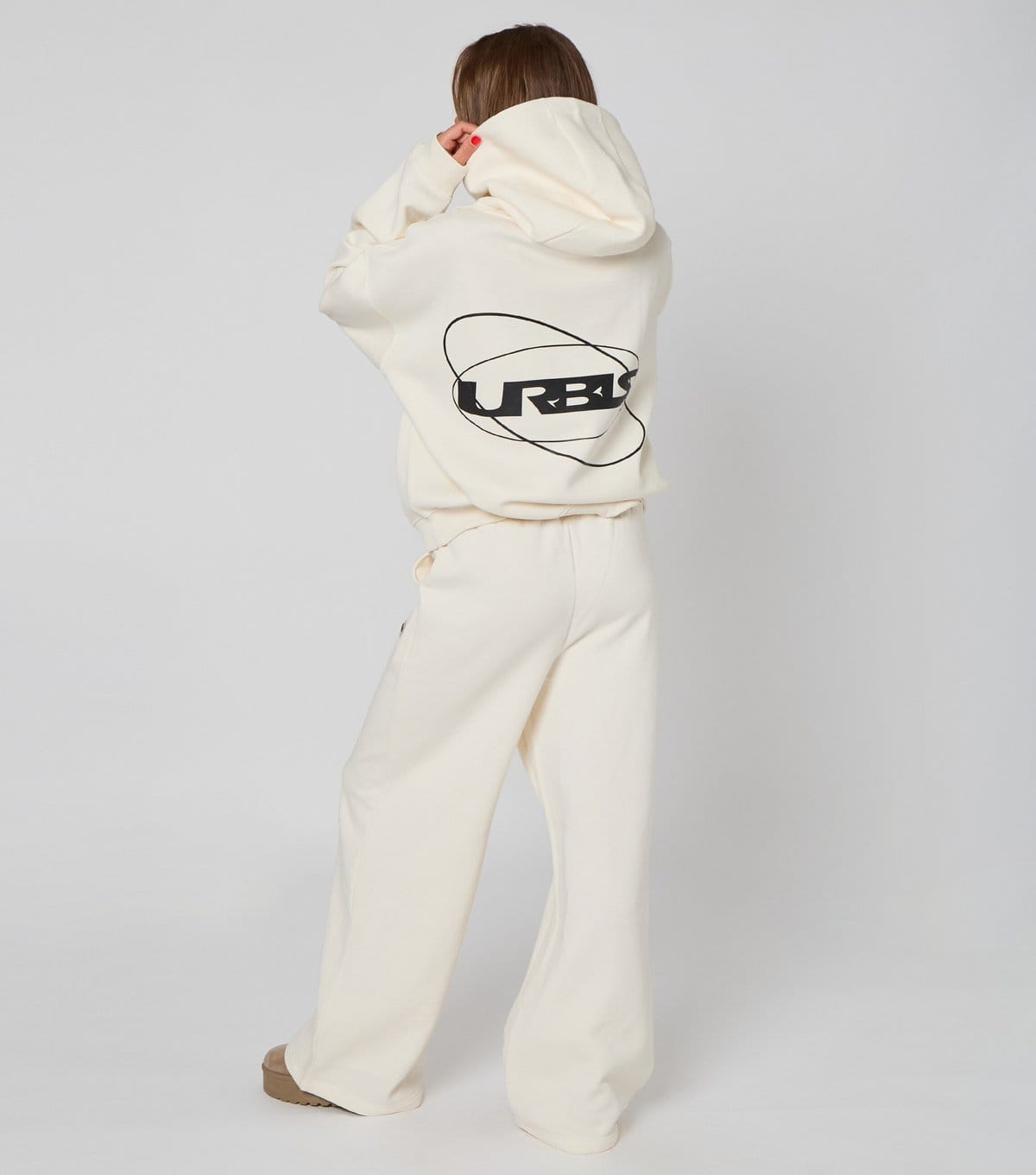Urban Bliss Women's Cream Branded Wide Leg Joggers Urban Bliss New Look - 4